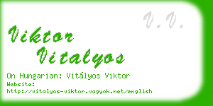 viktor vitalyos business card